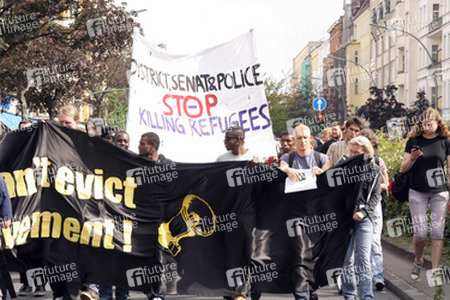 Demonstration gegen die bevorstehende Räumung der Gerhard-Hauptmann-Schule, Berlin