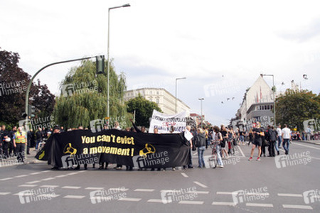 Demonstration gegen die bevorstehende Räumung der Gerhard-Hauptmann-Schule, Berlin