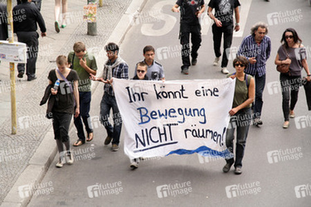 Demonstration gegen die bevorstehende Räumung der Gerhard-Hauptmann-Schule, Berlin