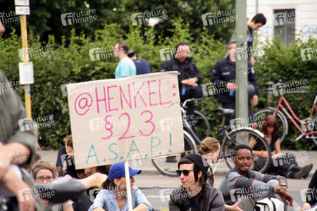 Demonstration gegen die bevorstehende Räumung der Gerhard-Hauptmann-Schule, Berlin