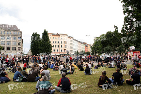 Demonstration gegen die bevorstehende Räumung der Gerhard-Hauptmann-Schule, Berlin