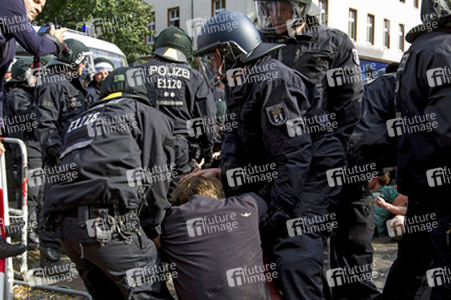 Demonstrationen gegen Räumung der besetzten Gerhart-Hauptmann-Schule, Berlin