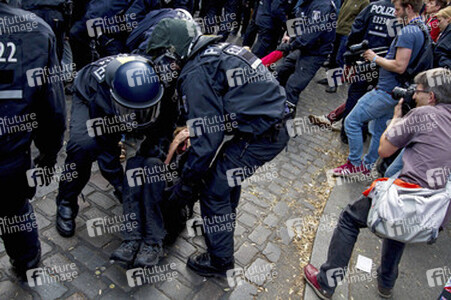 Demonstrationen gegen Räumung der besetzten Gerhart-Hauptmann-Schule, Berlin