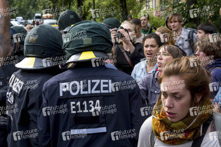 Demonstrationen gegen Räumung der besetzten Gerhart-Hauptmann-Schule, Berlin