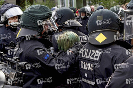 Demonstrationen gegen Räumung der besetzten Gerhart-Hauptmann-Schule, Berlin