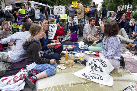 Demonstrationen gegen Räumung der besetzten Gerhart-Hauptmann-Schule, Berlin