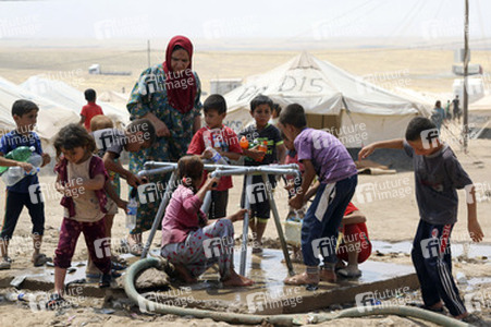 Flüchtlingscamp Khazir nahe der Stadt Erbil im Nordirak