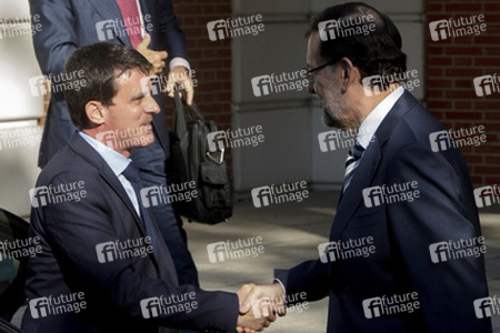 Manuel Valls besucht Mariano Rajoy, Madrid