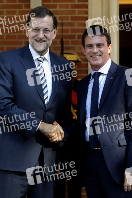 Manuel Valls besucht Mariano Rajoy, Madrid