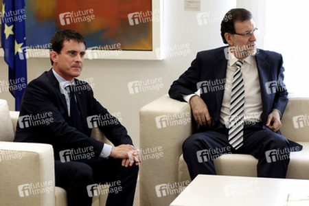Manuel Valls besucht Mariano Rajoy, Madrid