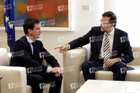 Manuel Valls besucht Mariano Rajoy, Madrid
