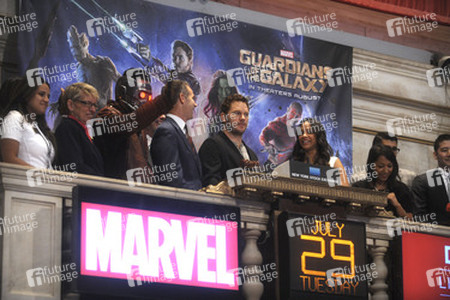 'Guardians Of The Galaxy' Cast im New York Stock Exchange