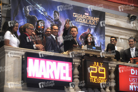 'Guardians Of The Galaxy' Cast im New York Stock Exchange