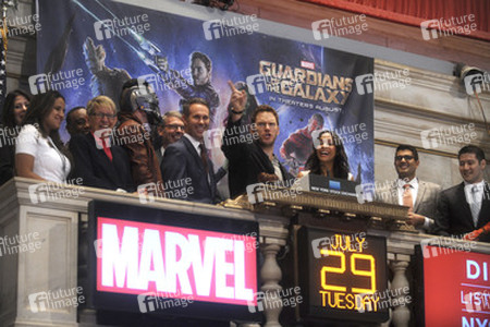 'Guardians Of The Galaxy' Cast im New York Stock Exchange