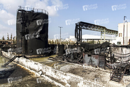 Zerstörtes Kraftwerk in Gaza City