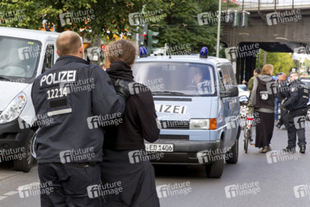 Demonstration in der Gürtelstraße, Berlin
