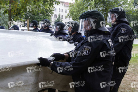 Flüchtlinge protestieren am Kreuzberger Oranienplatz, Berlin