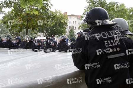 Flüchtlinge protestieren am Kreuzberger Oranienplatz, Berlin