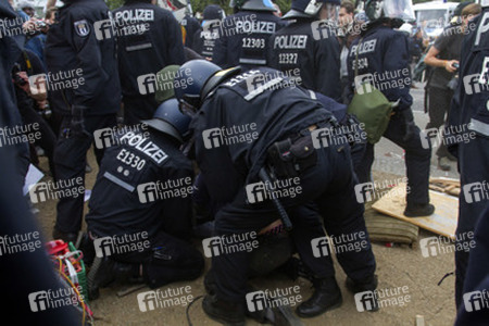Flüchtlinge protestieren am Kreuzberger Oranienplatz, Berlin
