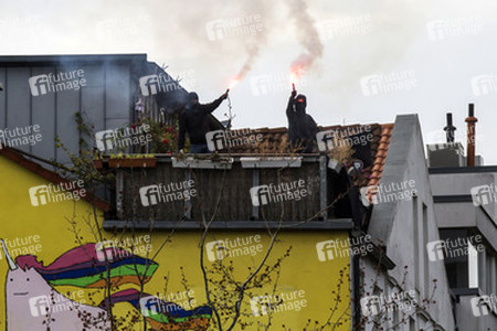 Hausbesetzer-Demo auf St. Pauli, Hamburg