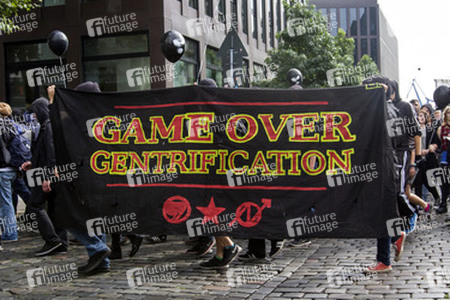 Hausbesetzer-Demo auf St. Pauli, Hamburg