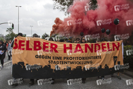 Hausbesetzer-Demo auf St. Pauli, Hamburg