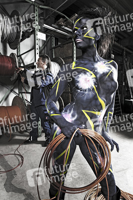 Elektriker / Electrician Bodypainting