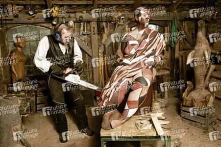 Holzbildhauer / Wood Sculptor Bodypainting