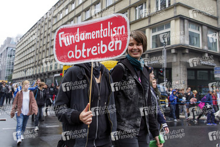 Gegendemonstration zum 'Marsch für das Leben', Berlin