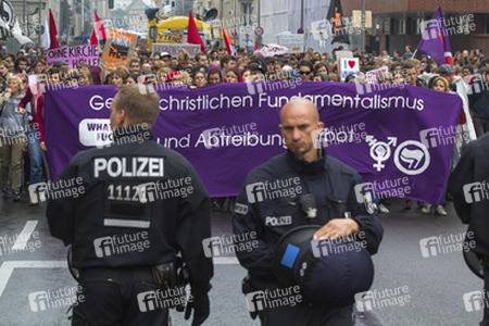 Gegendemonstration zum 'Marsch für das Leben', Berlin