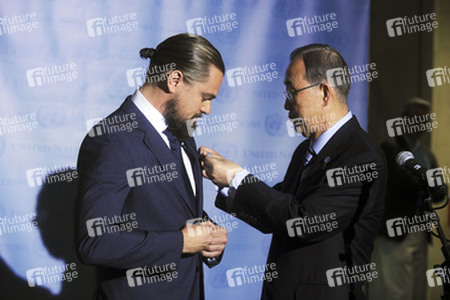 Ernennung von Leonardo DiCaprio zum UN-Botschafter des Friedens, New York