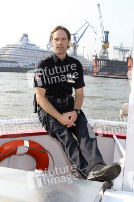 Barkassentour zur 200. Folge der ZDF Serie 'Notruf Hafenkante', Hamburg