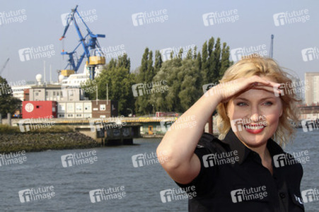 Barkassentour zur 200. Folge der ZDF Serie 'Notruf Hafenkante', Hamburg