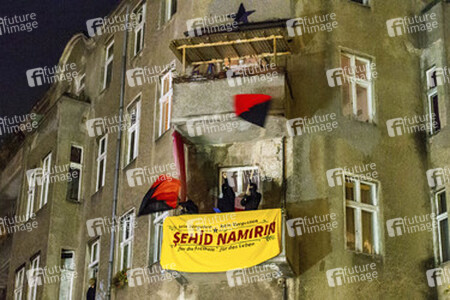Demo für Kobane in Wedding, Berlin