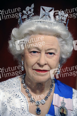Wax Figuren der britischen Royals bei Madame Tussauds, New York