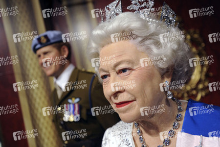 Wax Figuren der britischen Royals bei Madame Tussauds, New York