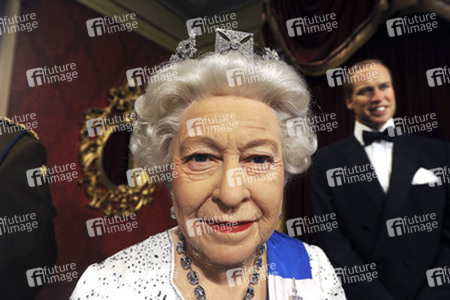 Wax Figuren der britischen Royals bei Madame Tussauds, New York