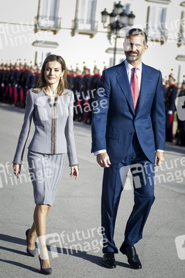 Das spanische Königspaar empfängt Michelle Bachelet, Madrid