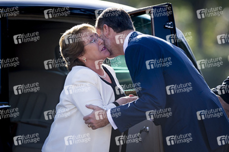 Das spanische Königspaar empfängt Michelle Bachelet, Madrid