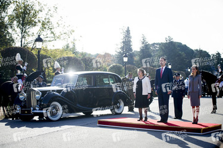 Das spanische Königspaar empfängt Michelle Bachelet, Madrid