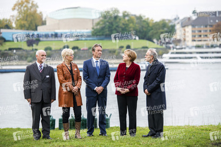 Anglea Merkel pflanzt Baumdenkmal, Bonn