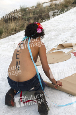 Femen Protest gegen Gedenkfeier für General Franco
