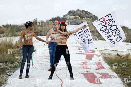 Femen Protest gegen Gedenkfeier für General Franco