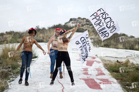 Femen Protest gegen Gedenkfeier für General Franco