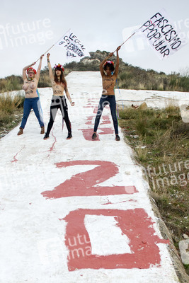 Femen Protest gegen Gedenkfeier für General Franco