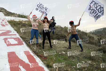 Femen Protest gegen Gedenkfeier für General Franco
