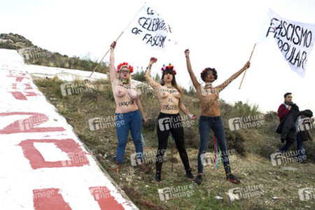 Femen Protest gegen Gedenkfeier für General Franco