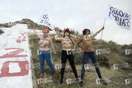 Femen Protest gegen Gedenkfeier für General Franco