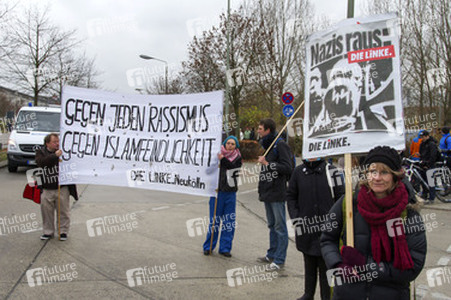 Gegen-Demo zur Neonazi-Demo gegen Flüchtlinge, Berlin