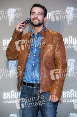 Jesus Castro und Mario Suarez präsentieren Braun Rasierer, Madrid